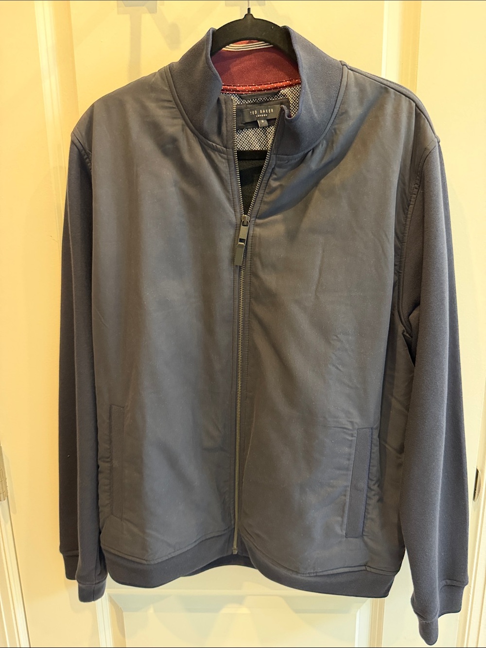 Ted Baker Men's Dark Blue Lightweight Zip-Front Jacket
